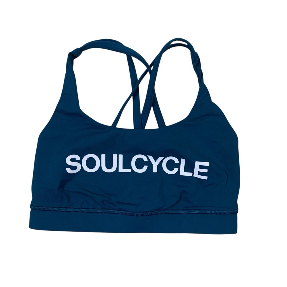 SoulCycle Lululemon Strappy Sports Bra Crossback Studio Gym Yoga 4‎